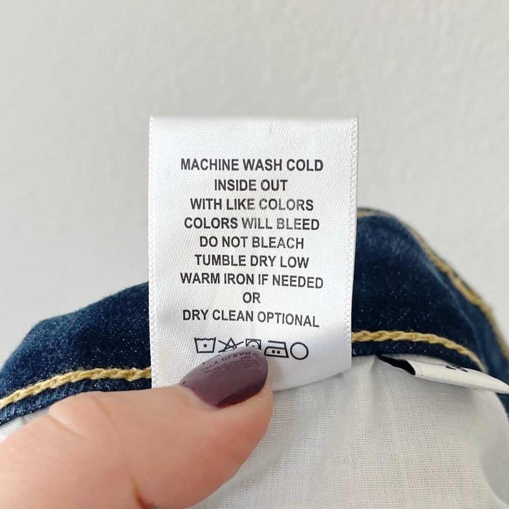 Vervet Women's Size 28/7 Bella Highrise Cropped Flare Blue Jeans Distressed NEW - Picture 14 of 14